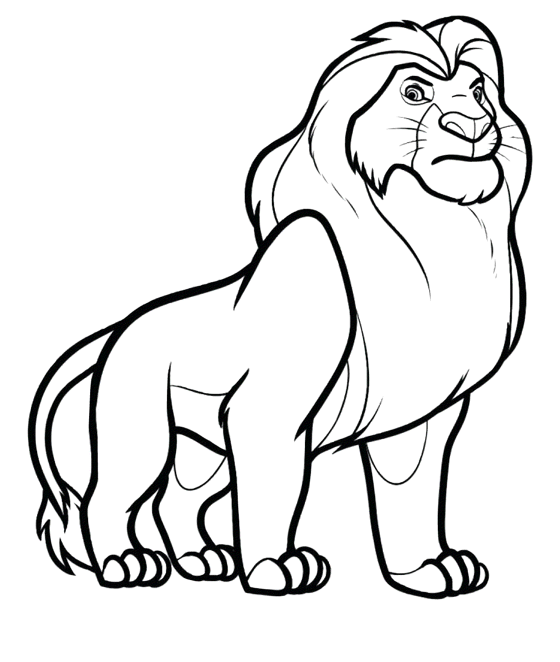 Lion King Mufasa Lion Coloring Page