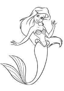 Mermaid Princess Ariel Coloring Pages