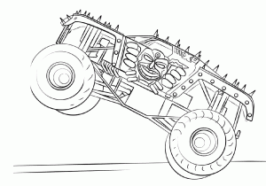 Monster Truck MAX D Monster Jam Coloring Pages