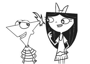 Phineas and Isabella Best Friend Coloring Pages