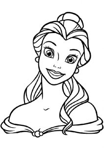 Princess Belle Easy Drawing Coloring Pages