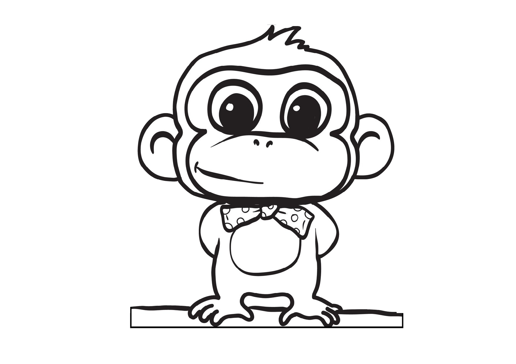 Monkey Pictures For Kids To Color