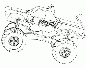 Scooby Doo Monster Truck Coloring Page