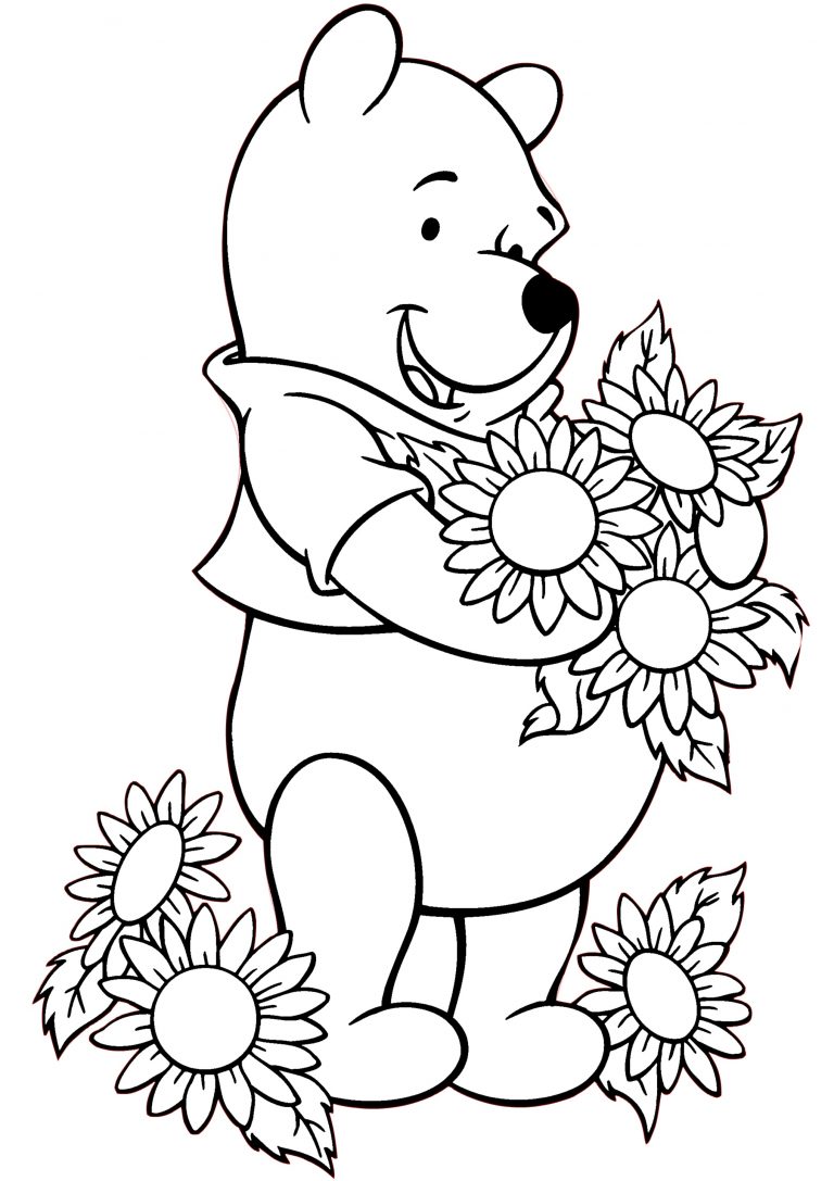 Walt Disney Printable Winnie the Pooh Coloring Pages Easy