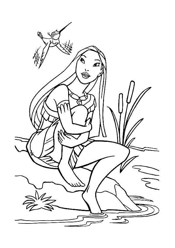 pocahontas and john smith coloring pages