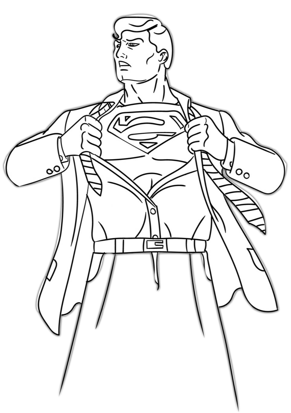 Coloring Pages of Clark Kent to Superman