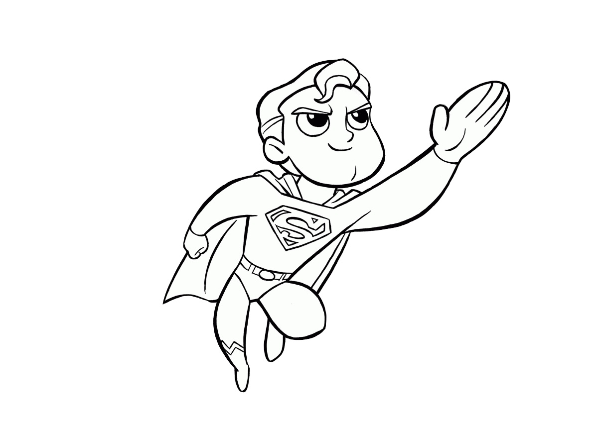 Cute Baby Superman Coloring Pages Print Color Craft