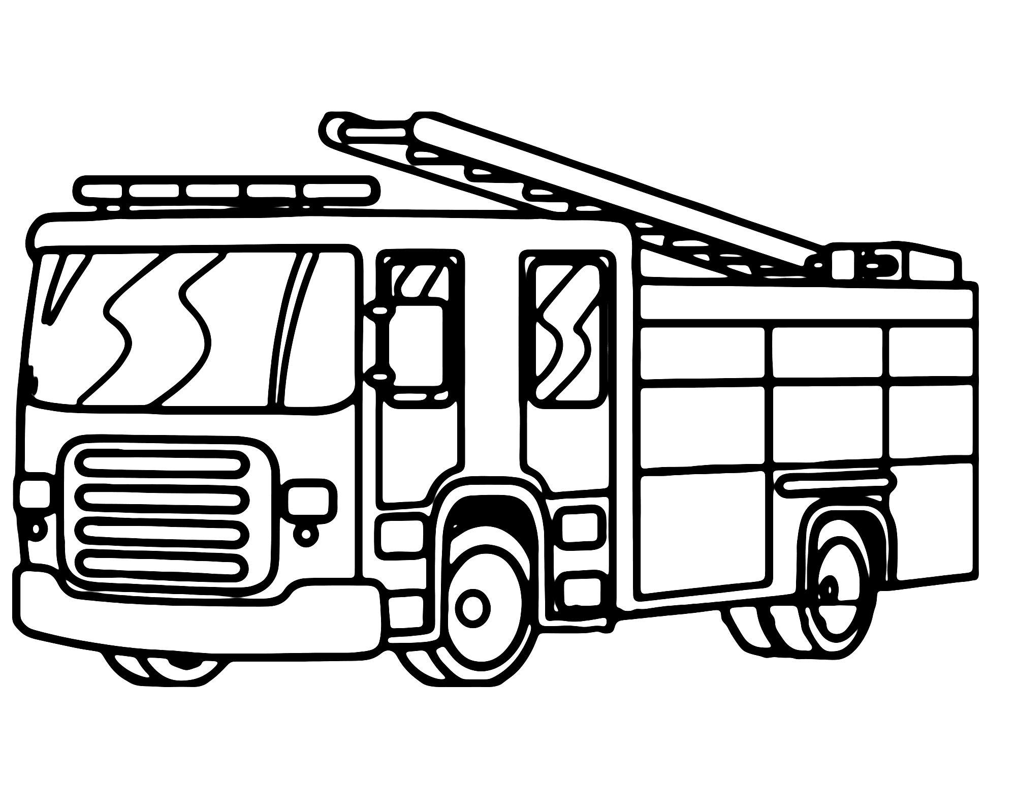 Printable Fire Truck Coloring Page Printable Word Searches