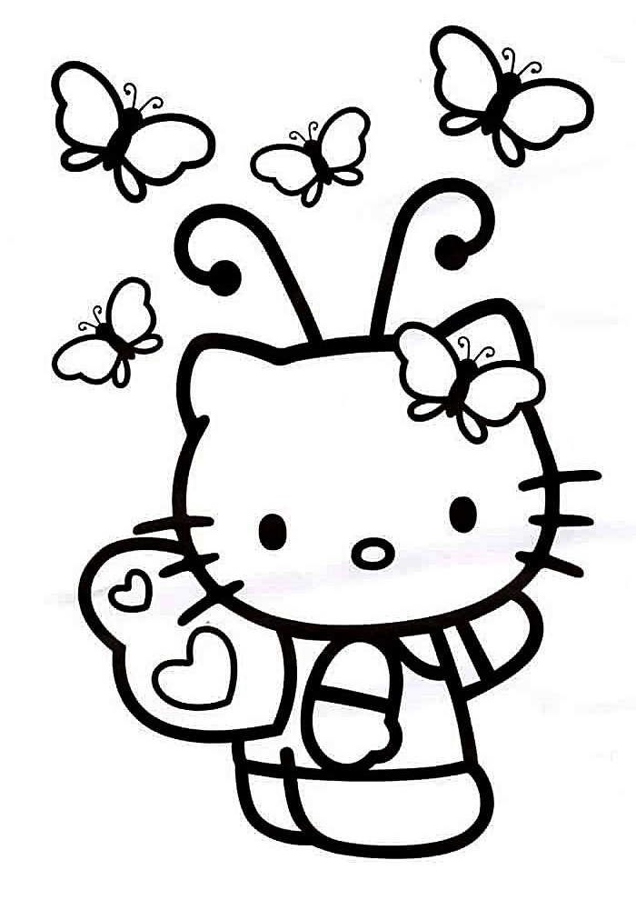 Download Printable Hello Kitty Coloring Pages: Cute and Easy ...