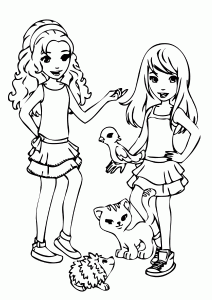 Lego Friends Coloring Pages Girls and Friendship