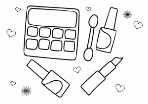 Makeup Coloring Pages for Girls
