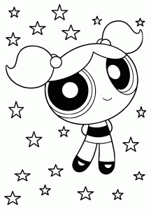 Pretty Powerpuff Girls Coloring Pages