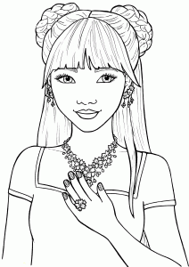 Printable Coloring Pages for Girls Cute Looking Pretty Teen Girl