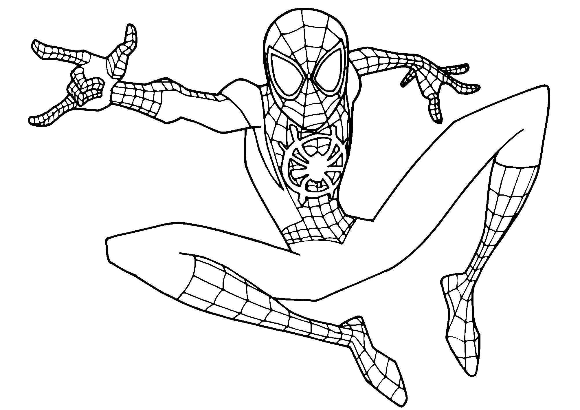 Spiderman Homecoming Cute Spiderman Coloring Page.