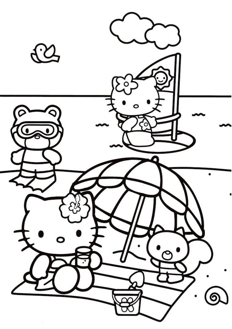 Download Printable Hello Kitty Coloring Pages: Cute and Easy » Print Color Craft