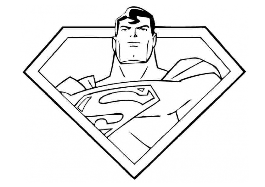 Superman Logo Coloring Pages - Print Color Craft