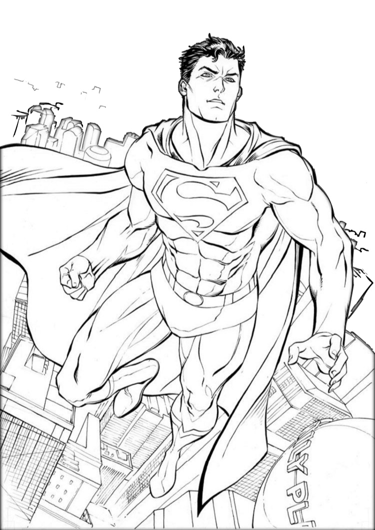 Superman Realistic Coloring Pages