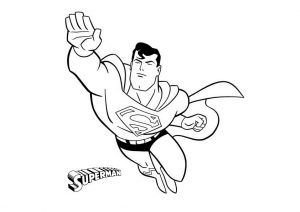 Superman flying Coloring Pages