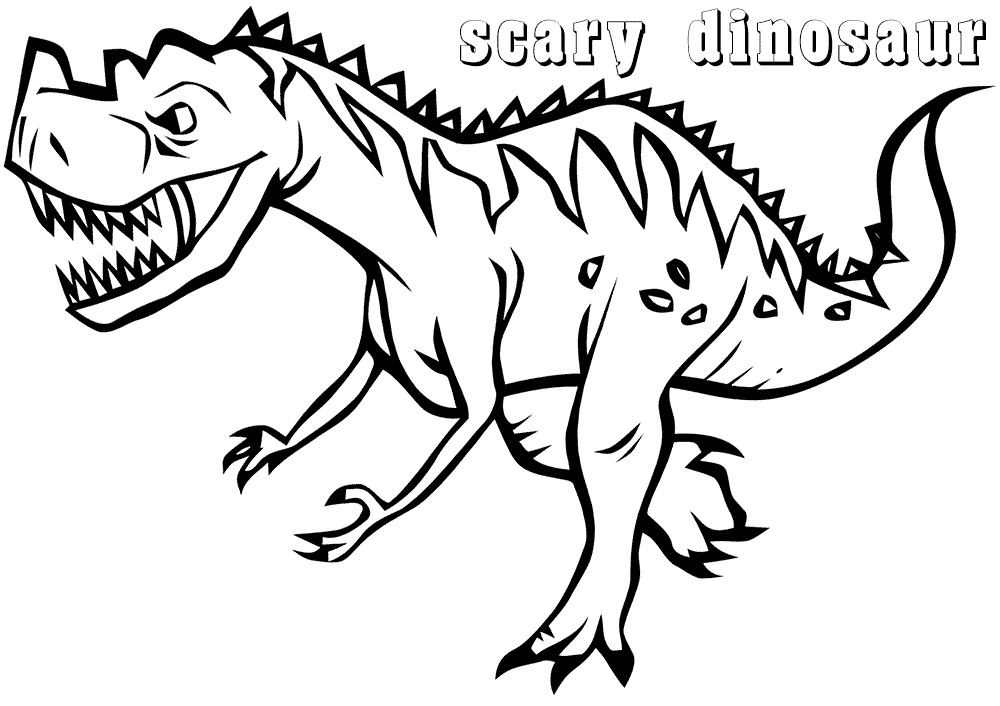 Very Scary Looking Dino Dinosaur Coloring Pages