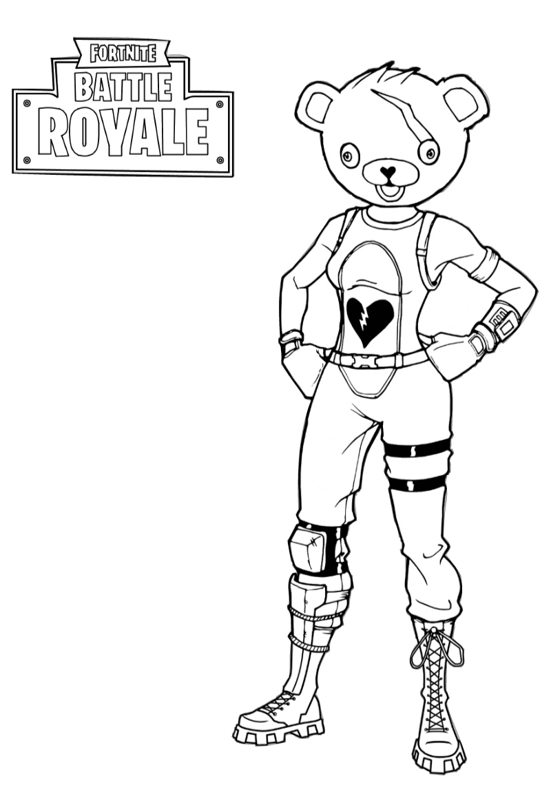 Fortnite Coloring Pages Battle Royale Printable PDF Print Color Craft