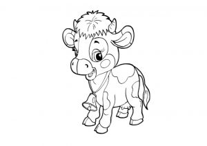 Cute Little Baby Cow Coloring Pages