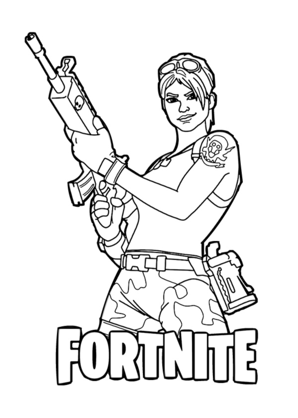 Easy Fortnite Characters Coloring Pages