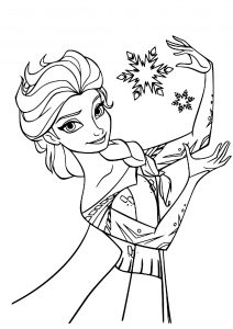 Frozen Coloring Pages Snow Queen Elsa