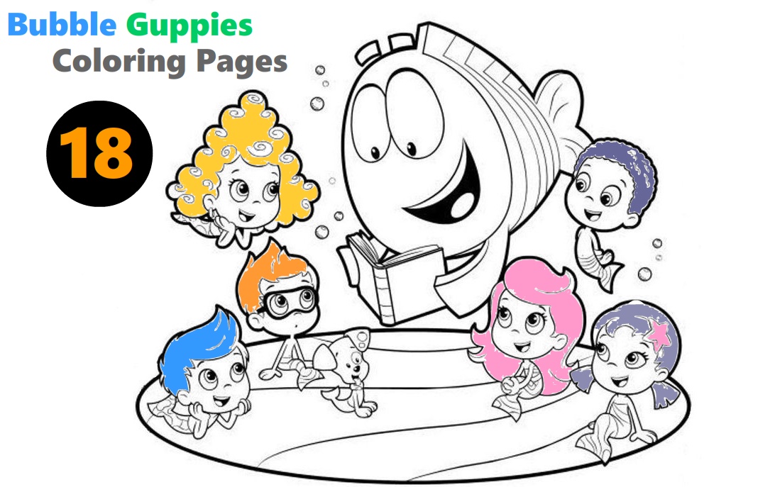 Free Printable 18 Bubble Guppies Characters Coloring Pages