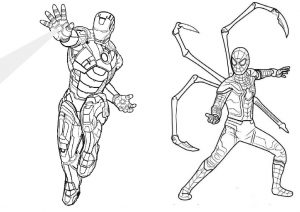 Iron Man and Avengers Endgame Spiderman Coloring Pages - Print Color Craft