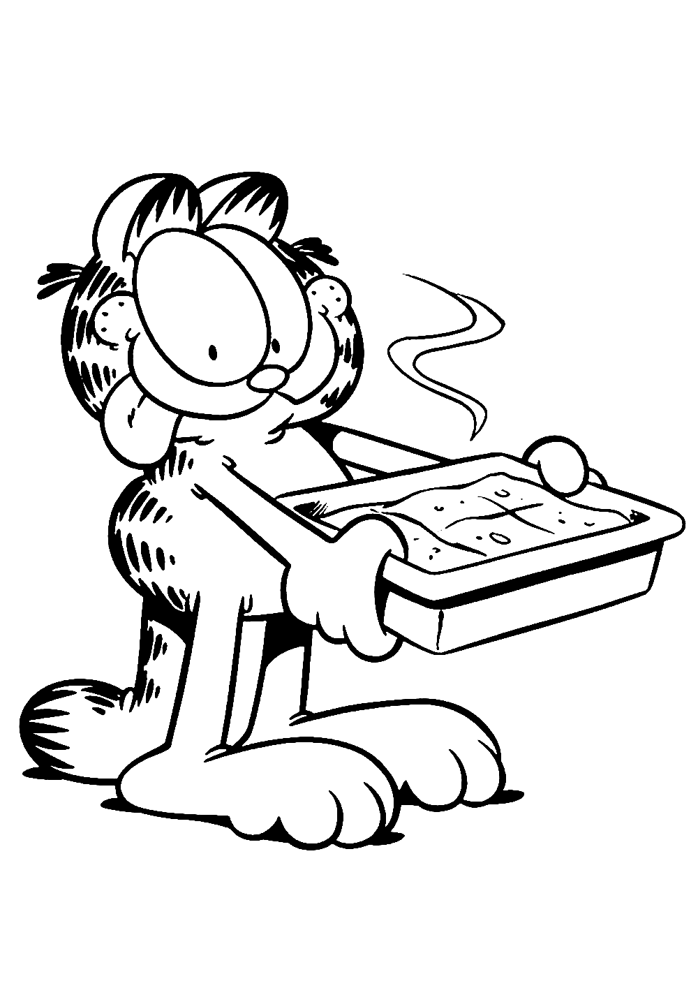 Printable Garfield Coloring Pages  Cute Comic Strip Cat 