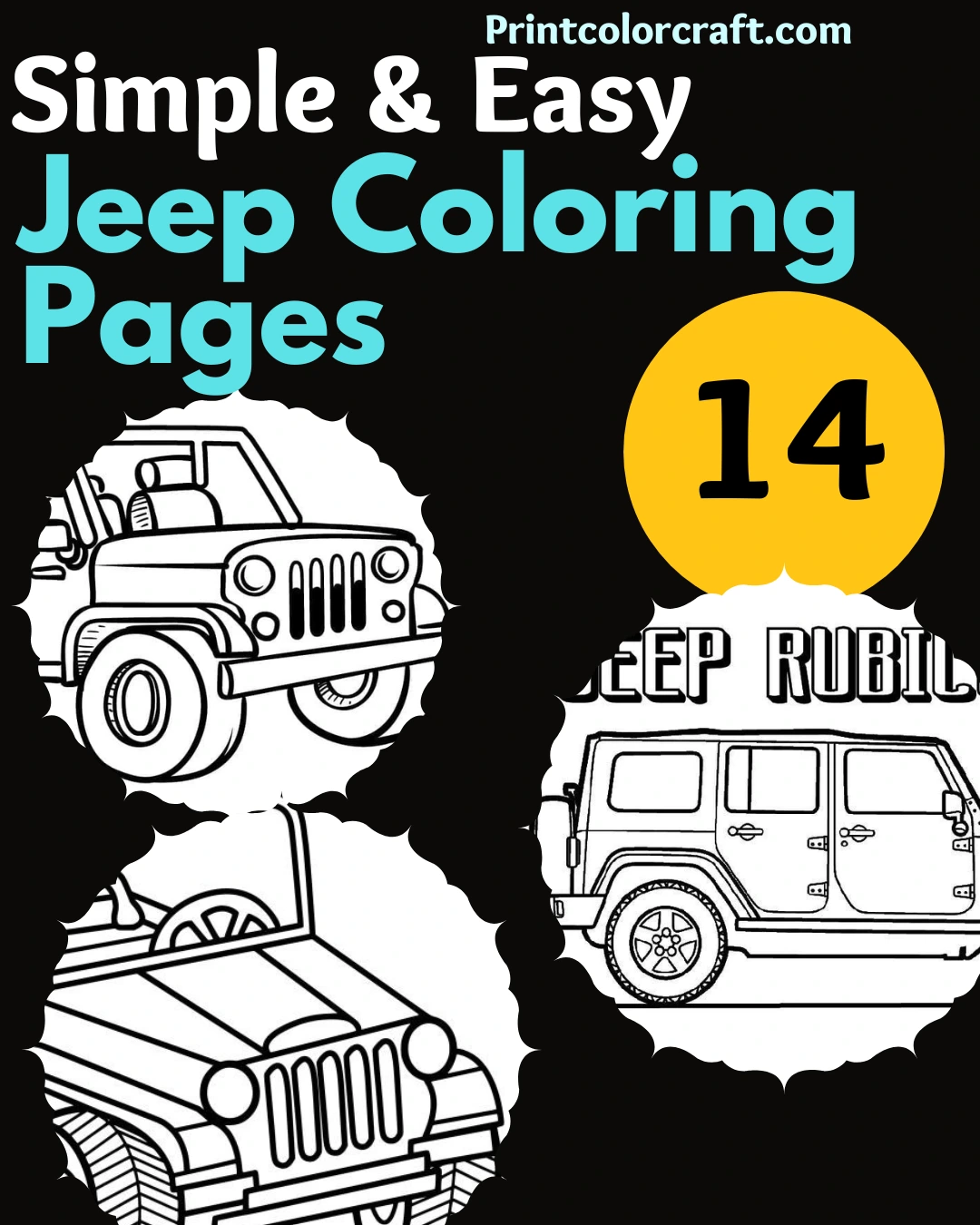 Printable jeep coloring pages for kids