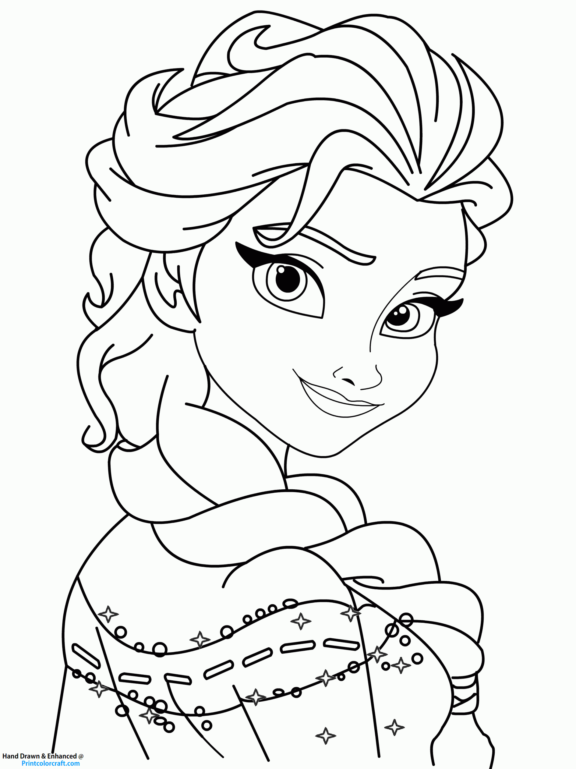 Queen Elsa Printable Frozen Coloring Pages