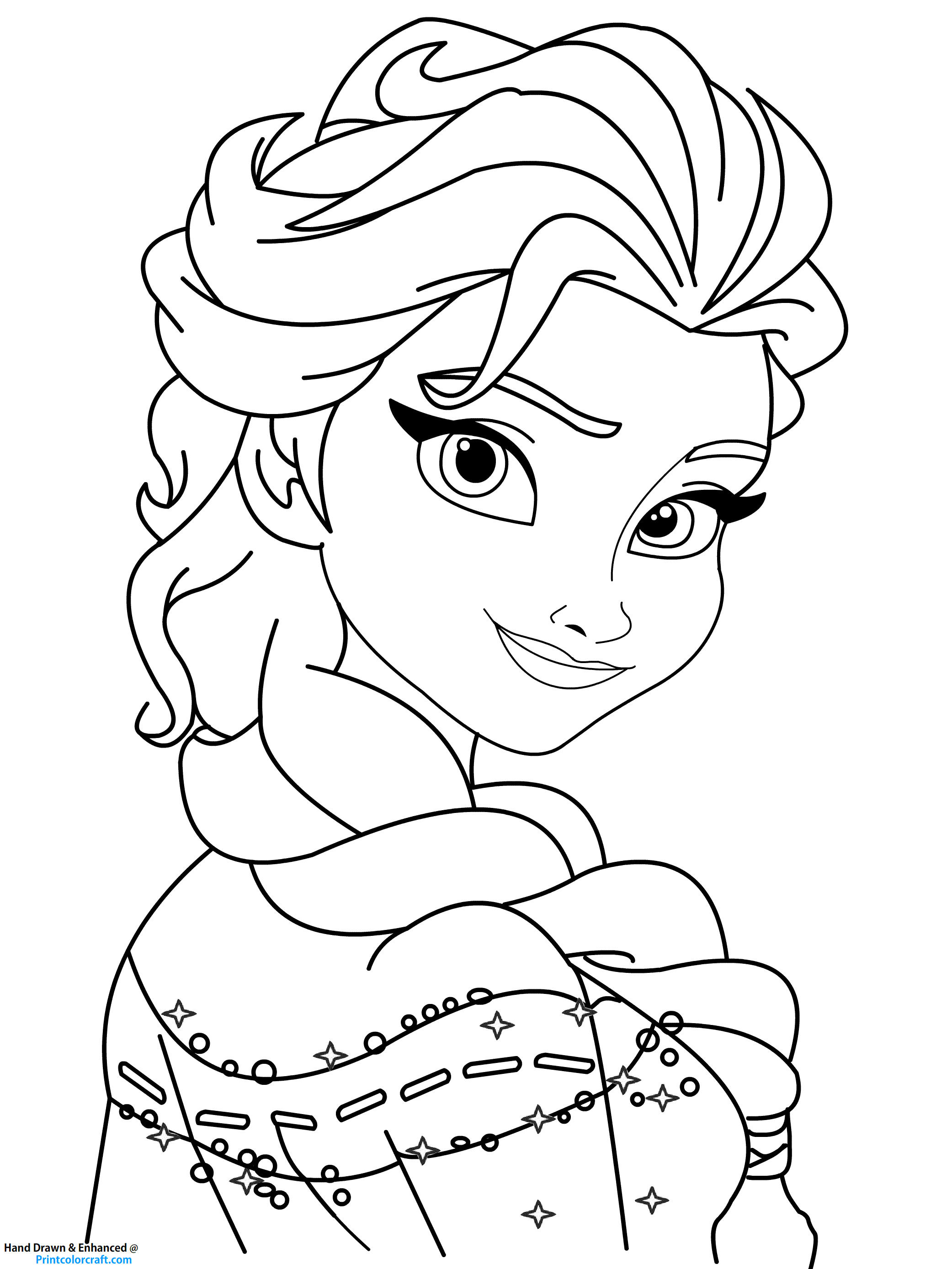 Frozen Color Pages Printable Free