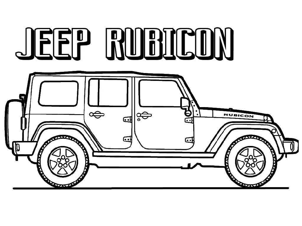 Rubicon jeep coloring page