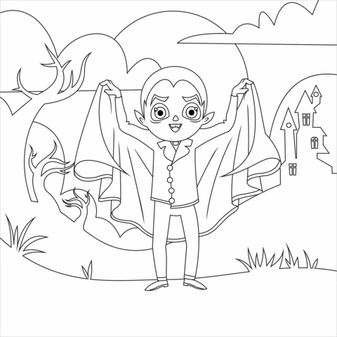 Vampire Coloring page