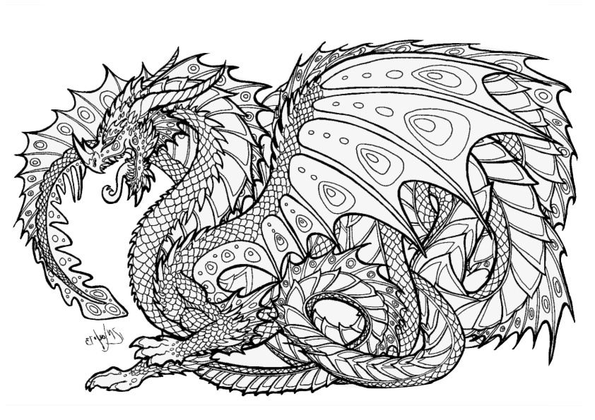 printable cute dragon coloring pages