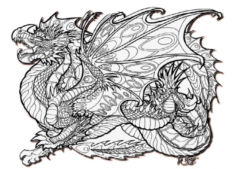 25 Printable Dragon Coloring Pages: Hard & Easy PDFs - Print Color Craft