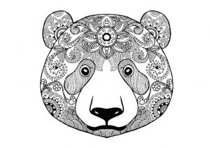 Bear Mandala Coloring Pages for Adults