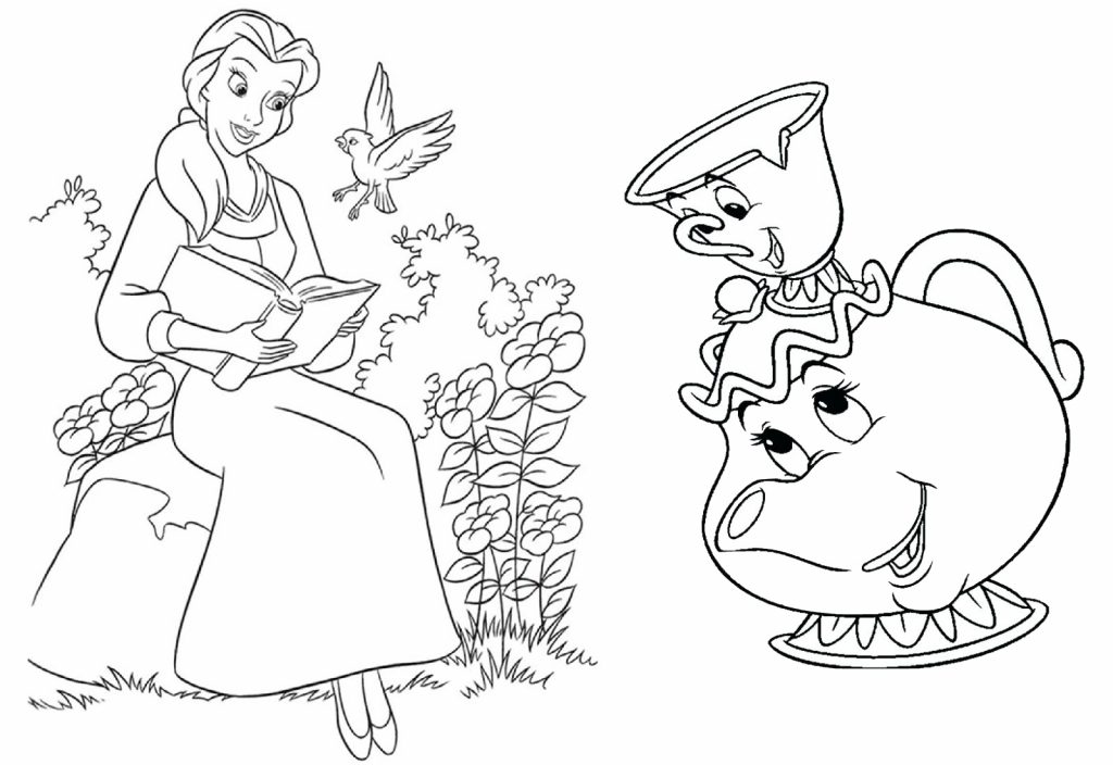 Beauty and the Beast Coloring Pages: Princess Belle