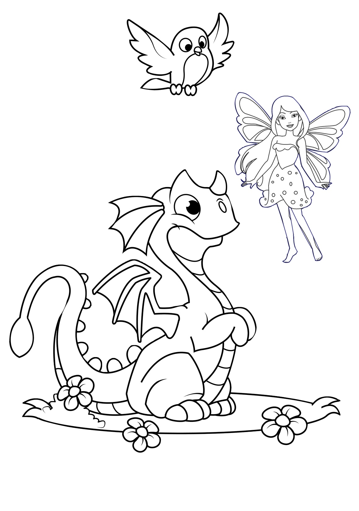 Printable Dragon Coloring Pages (Easy & Adults) » Print ...