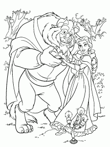 Beauty and the Beast Coloring Pages: Princess Belle