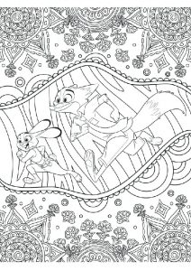 Disney Zootopia Adult Coloring Pages