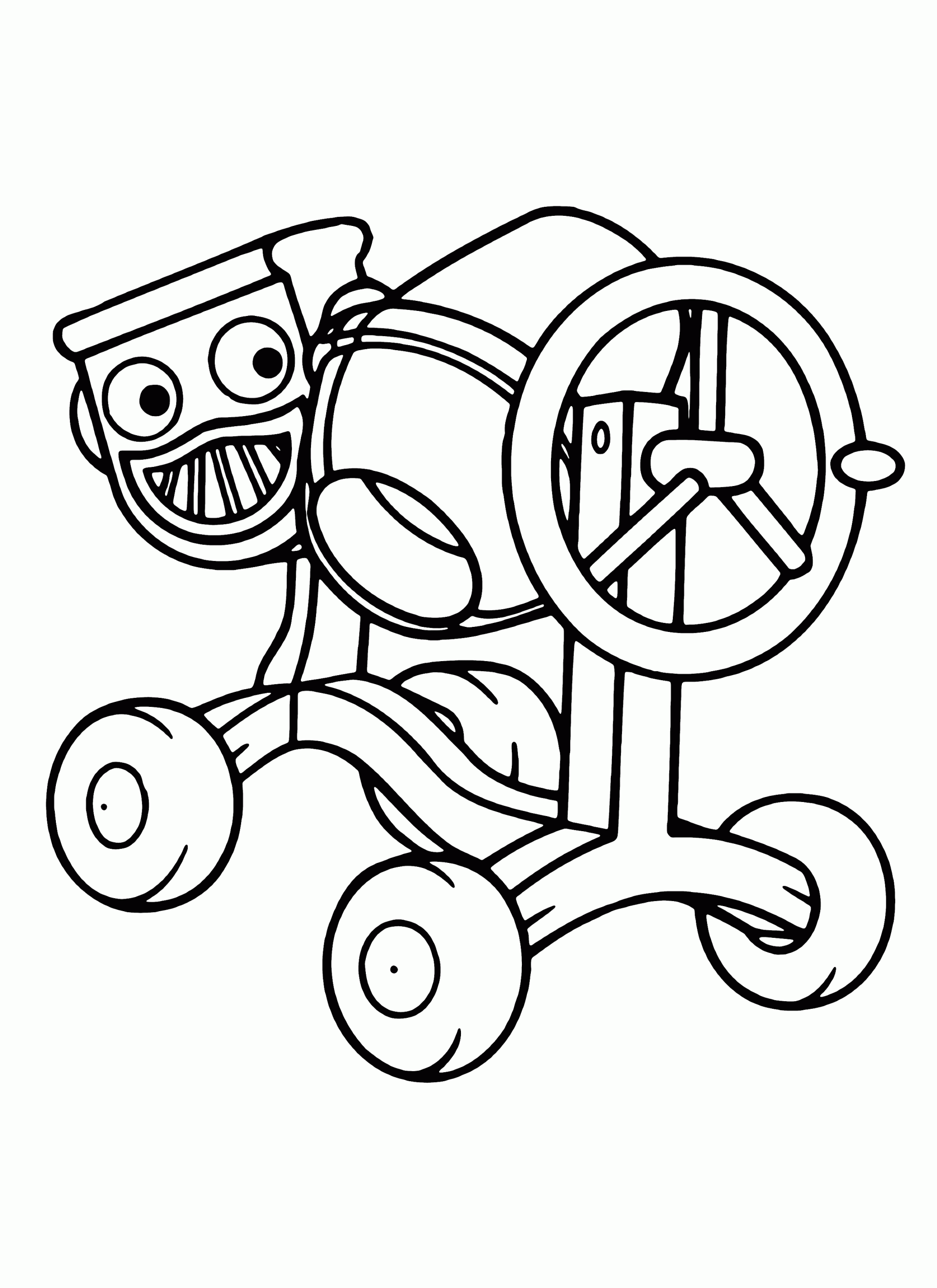Dizzy the Cement Mixer Bob the Builder Coloring Page