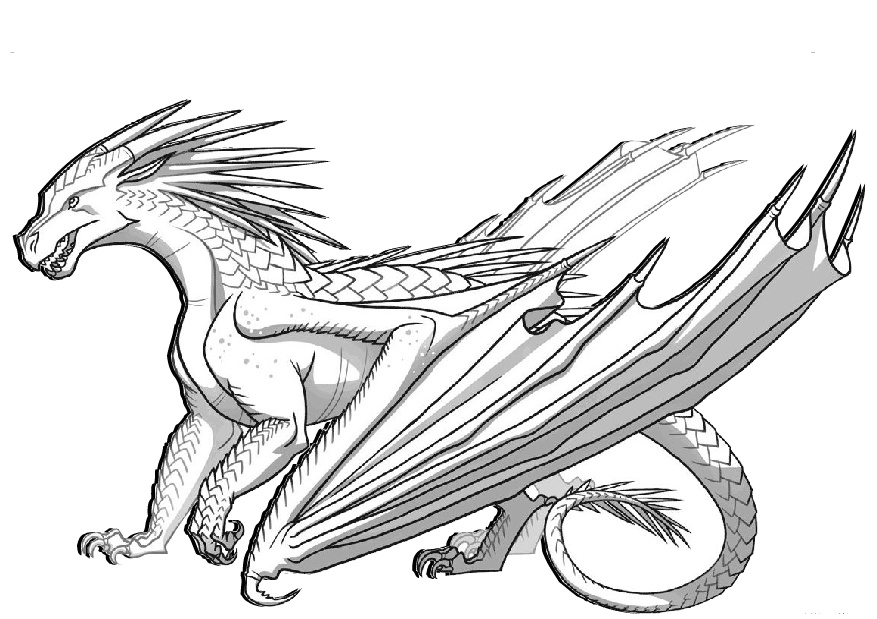 Download Printable Dragon Coloring Pages (Easy & Adults) » Print ...