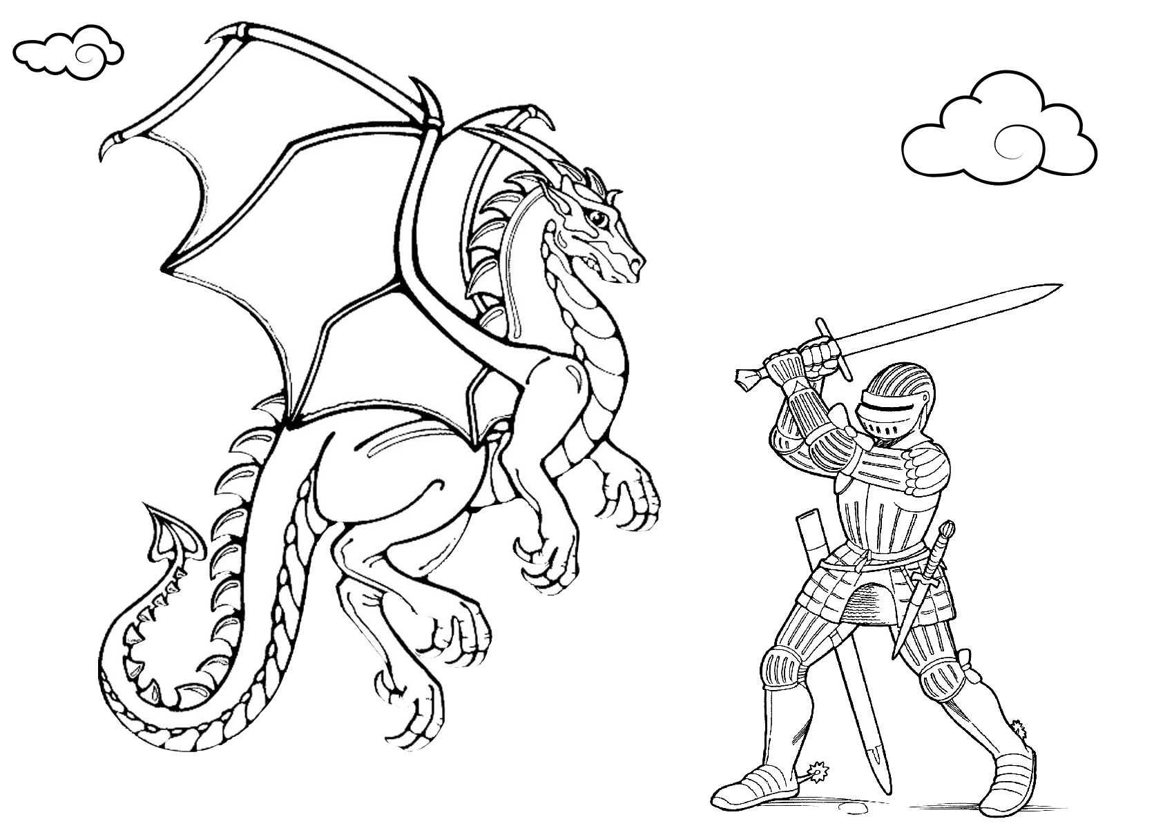 29 Printable Dragon Coloring Pages: Toddlers & Adults - Print