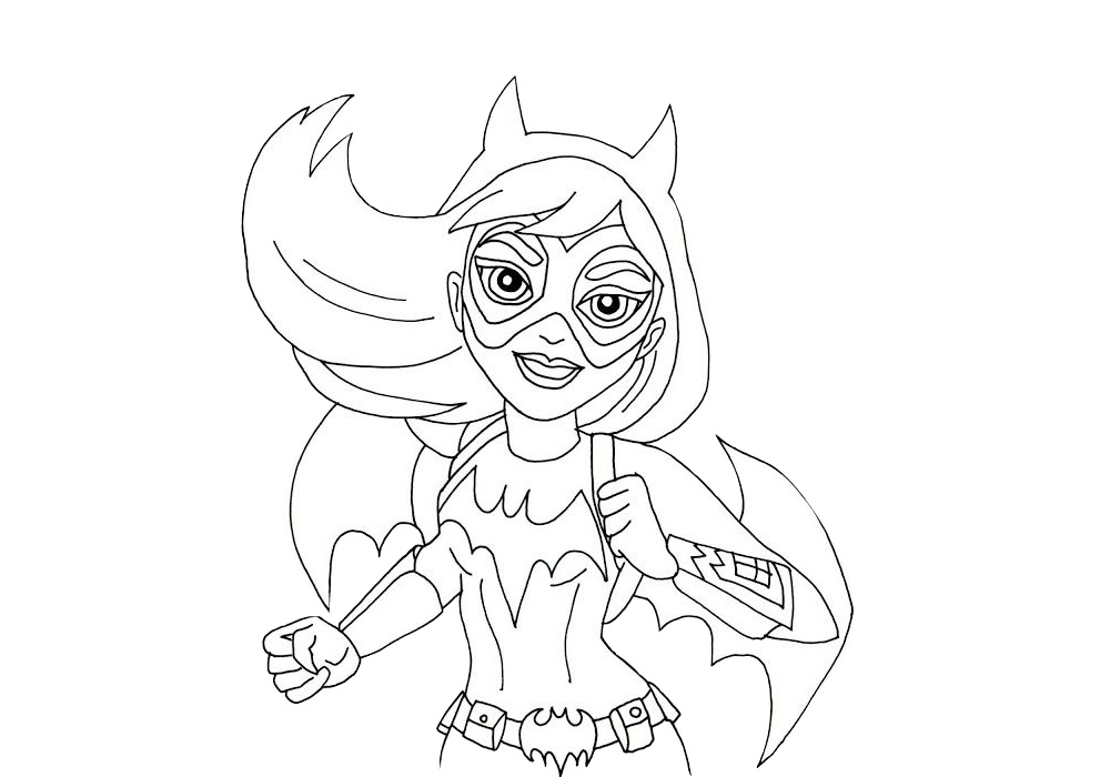Easy Batgirl Coloring Pages for Girls