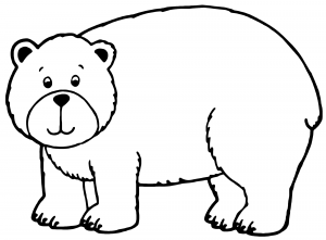 Happy Brown Bear Printable Coloring Pages