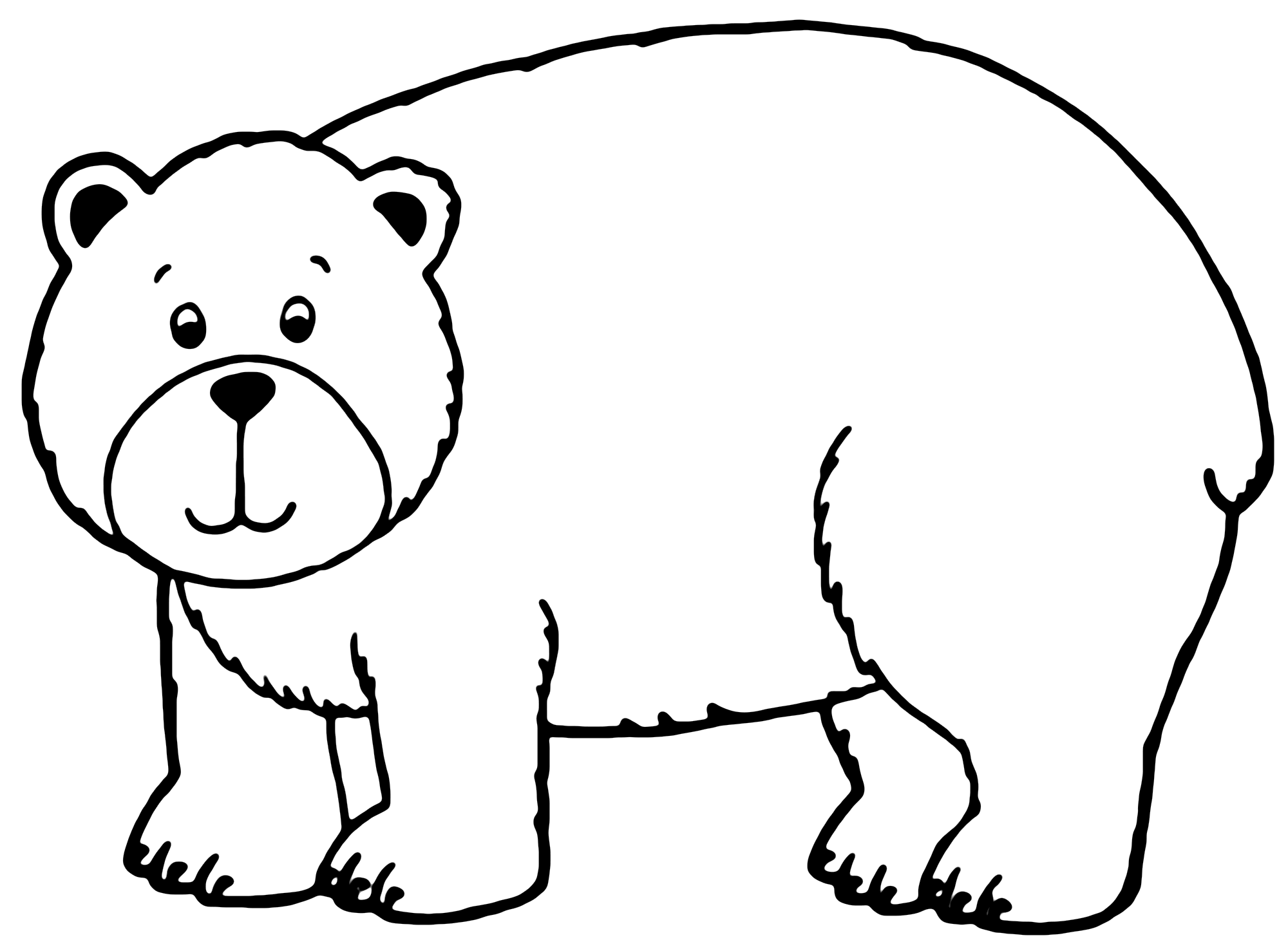 Happy Brown Bear Printable Coloring Pages Print Color Craft