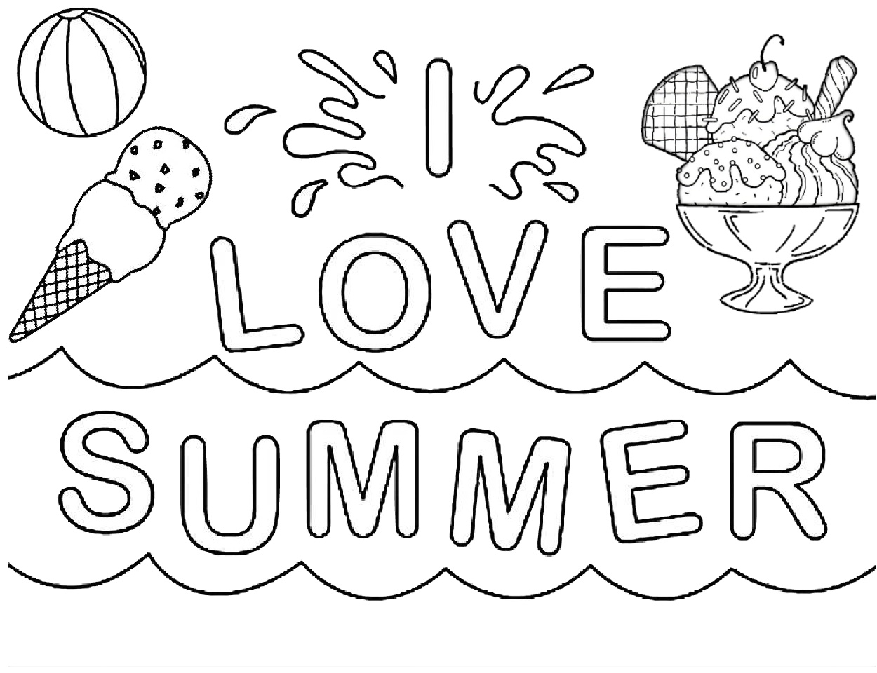 Sun Sand And Coloring 46 Summer Beach Coloring Pages