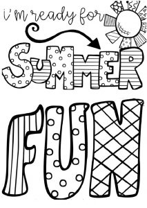 Im Ready for Summer Fun Coloring Pages for Kids